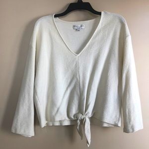 Madewell ribbed cream sweater size large